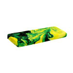 Yellow And Green Acid Melt Print Piano Keyboard Cover