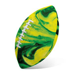 Yellow And Green Acid Melt Print Rugby Ball