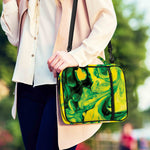 Yellow And Green Acid Melt Print Shoulder Strap Bible Bag
