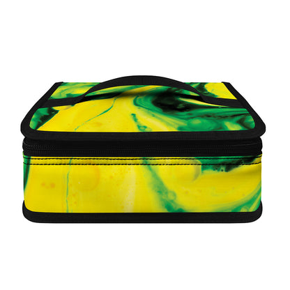 Yellow And Green Acid Melt Print Small Lunch Bag