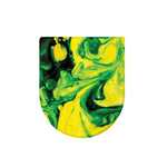 Yellow And Green Acid Melt Print Toilet Lid Cover