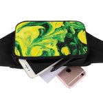 Yellow And Green Acid Melt Print Waist Bag