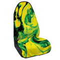 Yellow And Green Acid Melt Print Waterproof Car Seat Cover