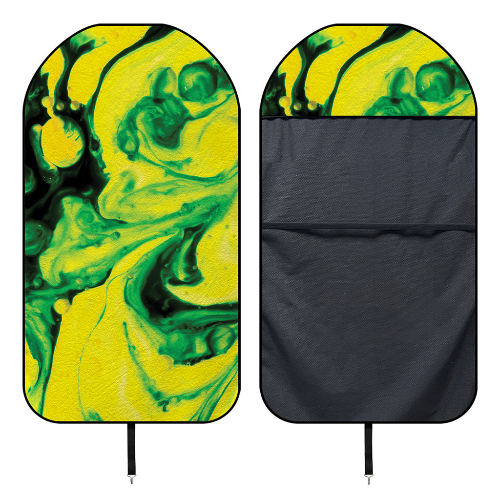 Yellow And Green Acid Melt Print Waterproof Car Seat Cover