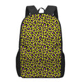Yellow And Purple Leopard Pattern Print 17 Inch Backpack