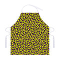 Yellow And Purple Leopard Pattern Print Adjustable Apron