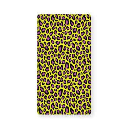 Yellow And Purple Leopard Pattern Print Baby Crib Sheet
