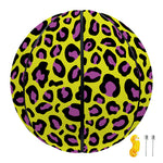 Yellow And Purple Leopard Pattern Print Basketball