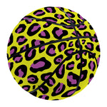 Yellow And Purple Leopard Pattern Print Basketball