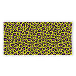 Yellow And Purple Leopard Pattern Print Beach Towel