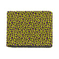 Yellow And Purple Leopard Pattern Print Bifold Wallet