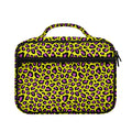 Yellow And Purple Leopard Pattern Print Briefcase Bible Bag