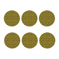 Yellow And Purple Leopard Pattern Print Coaster Set