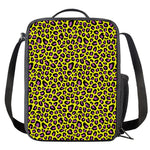 Yellow And Purple Leopard Pattern Print Crossbody Lunch Bag