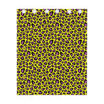 Yellow And Purple Leopard Pattern Print Curtain