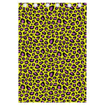 Yellow And Purple Leopard Pattern Print Curtain