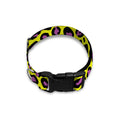 Yellow And Purple Leopard Pattern Print Dog Collar