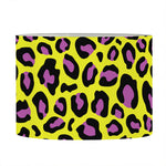 Yellow And Purple Leopard Pattern Print Drum Lamp Shade