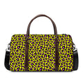 Yellow And Purple Leopard Pattern Print Duffel Bag