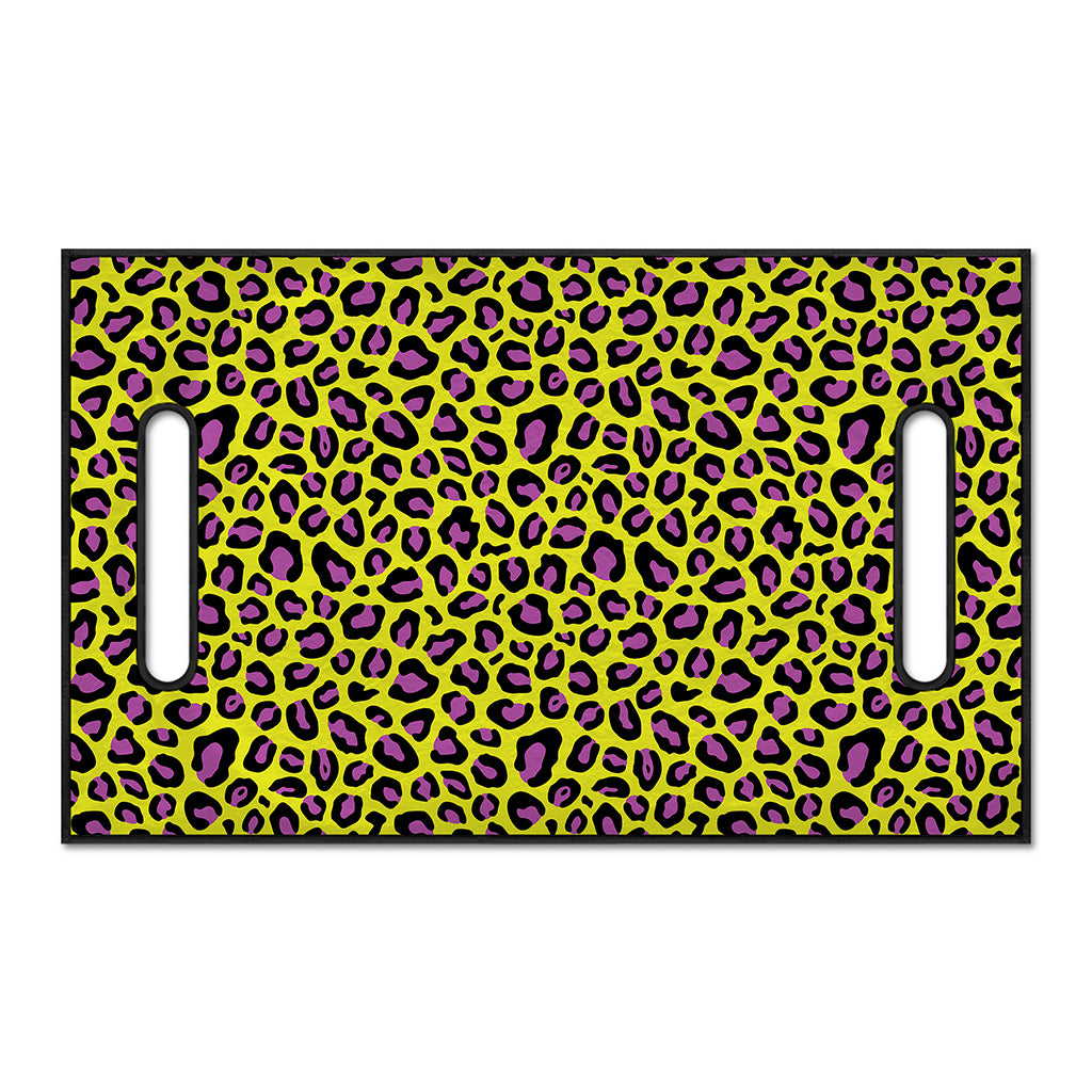 Yellow And Purple Leopard Pattern Print Golf Cart Seat Cover