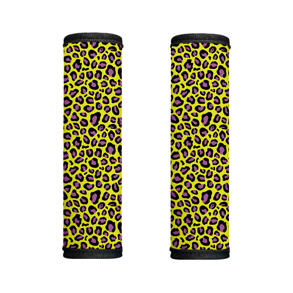 Yellow And Purple Leopard Pattern Print Handle Covers