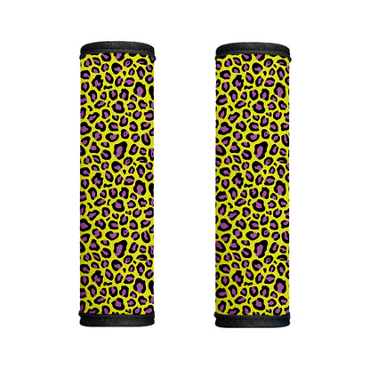 Yellow And Purple Leopard Pattern Print Handle Covers