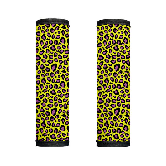 Yellow And Purple Leopard Pattern Print Handle Covers