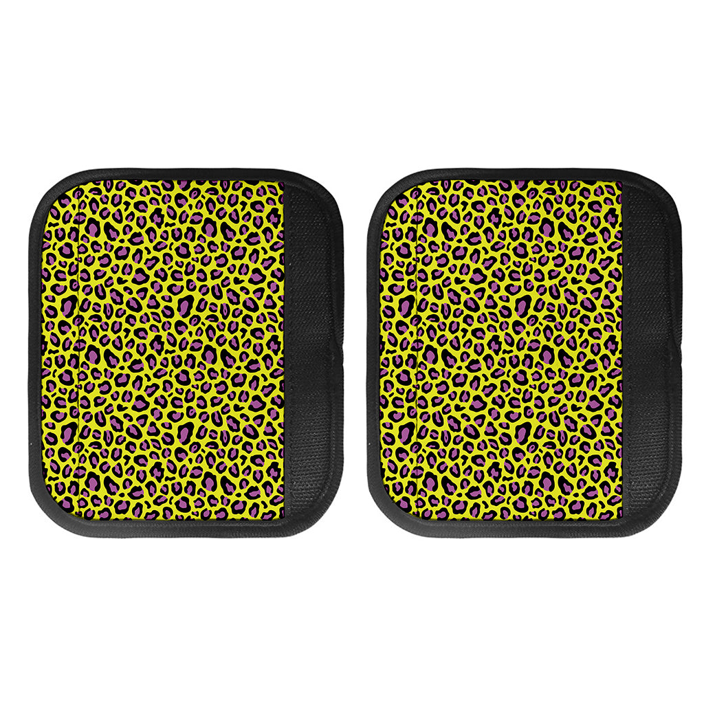 Yellow And Purple Leopard Pattern Print Handle Covers