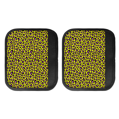 Yellow And Purple Leopard Pattern Print Handle Covers