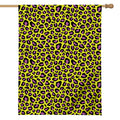 Yellow And Purple Leopard Pattern Print House Flag