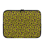 Yellow And Purple Leopard Pattern Print Laptop Sleeve