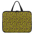 Yellow And Purple Leopard Pattern Print Laptop Sleeve With Handle