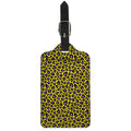 Yellow And Purple Leopard Pattern Print Luggage Tag