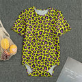 Yellow And Purple Leopard Pattern Print Men's Bodysuit
