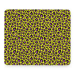 Yellow And Purple Leopard Pattern Print Mouse Pad