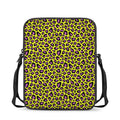 Yellow And Purple Leopard Pattern Print Rectangular Crossbody Bag