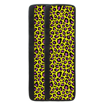 Yellow And Purple Leopard Pattern Print Refrigerator Handle Covers
