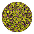 Yellow And Purple Leopard Pattern Print Round Blanket