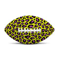 Yellow And Purple Leopard Pattern Print Rugby Ball