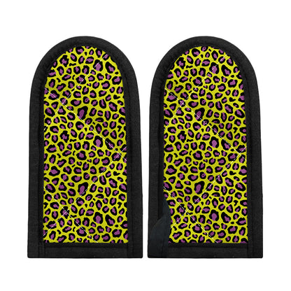 Yellow And Purple Leopard Pattern Print Skillet Handle Cover