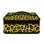 Yellow And Purple Leopard Pattern Print Small Lunch Bag