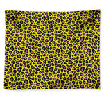 Yellow And Purple Leopard Pattern Print Tapestry
