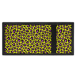 Yellow And Purple Leopard Pattern Print Trifold Wallet
