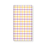 Yellow And Purple Tattersall Print Baby Crib Sheet