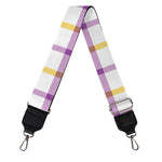 Yellow And Purple Tattersall Print Bag Strap