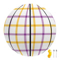 Yellow And Purple Tattersall Print Basketball