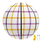 Yellow And Purple Tattersall Print Basketball