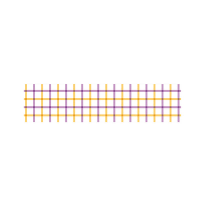 Yellow And Purple Tattersall Print Bed Runner