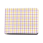 Yellow And Purple Tattersall Print Bifold Wallet