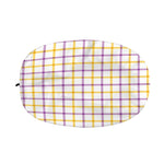 Yellow And Purple Tattersall Print Car Side Mirror Covers